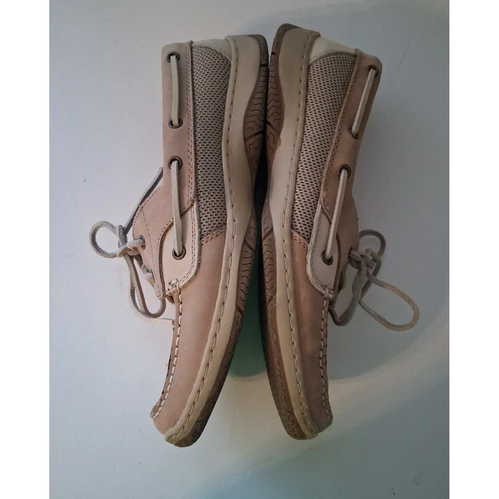 Highland Creek Chesapeake Men's Boat Shoes Loafers Size 10M Tan Leather NICE!